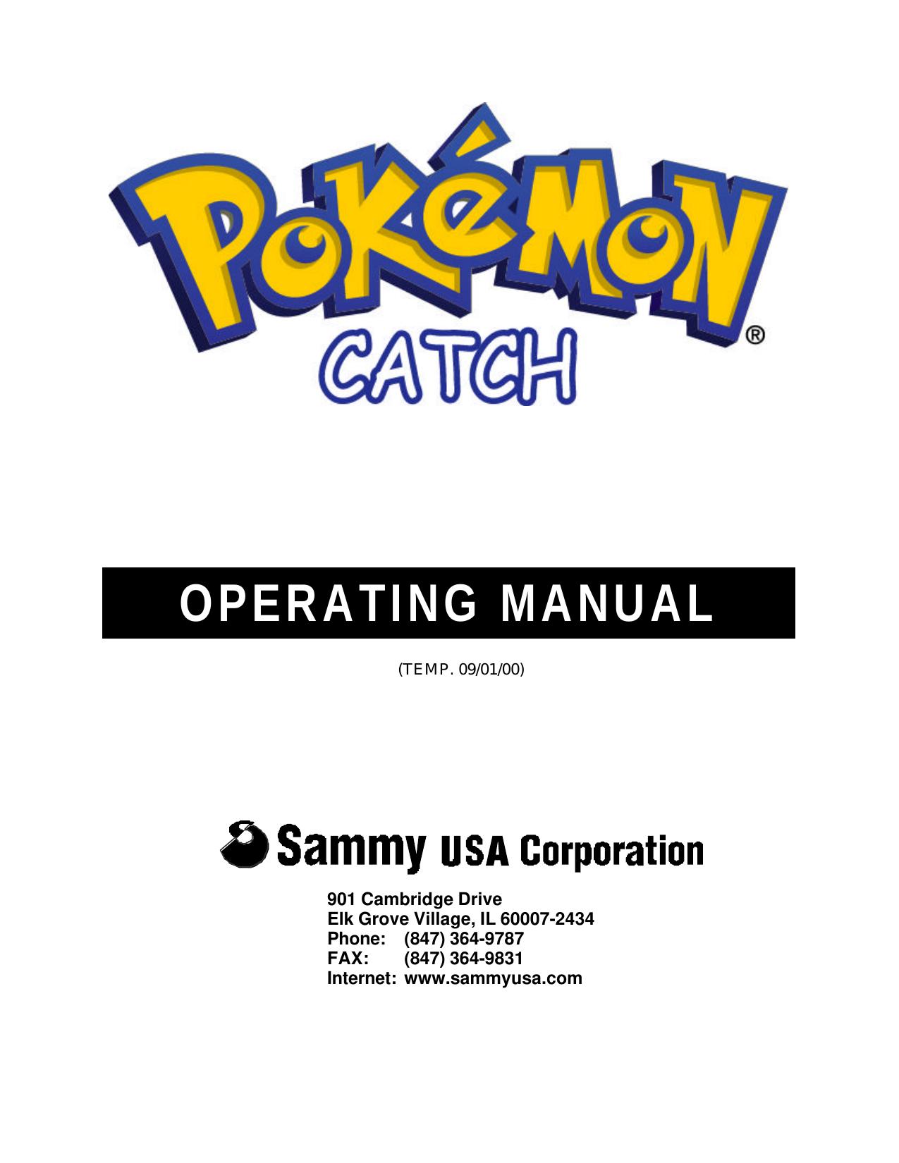 083100 Manual Pokemon Catch.pub