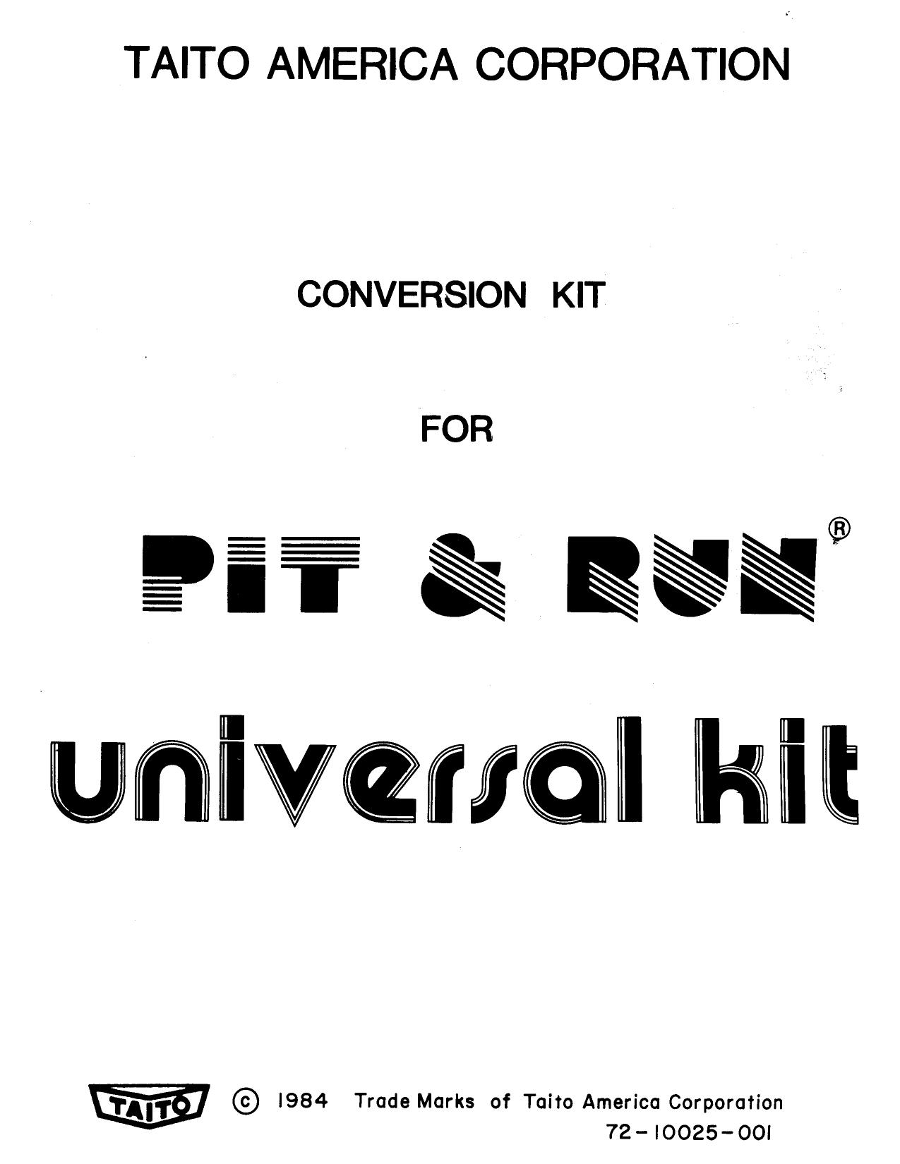 Pit and Run Universal Kit