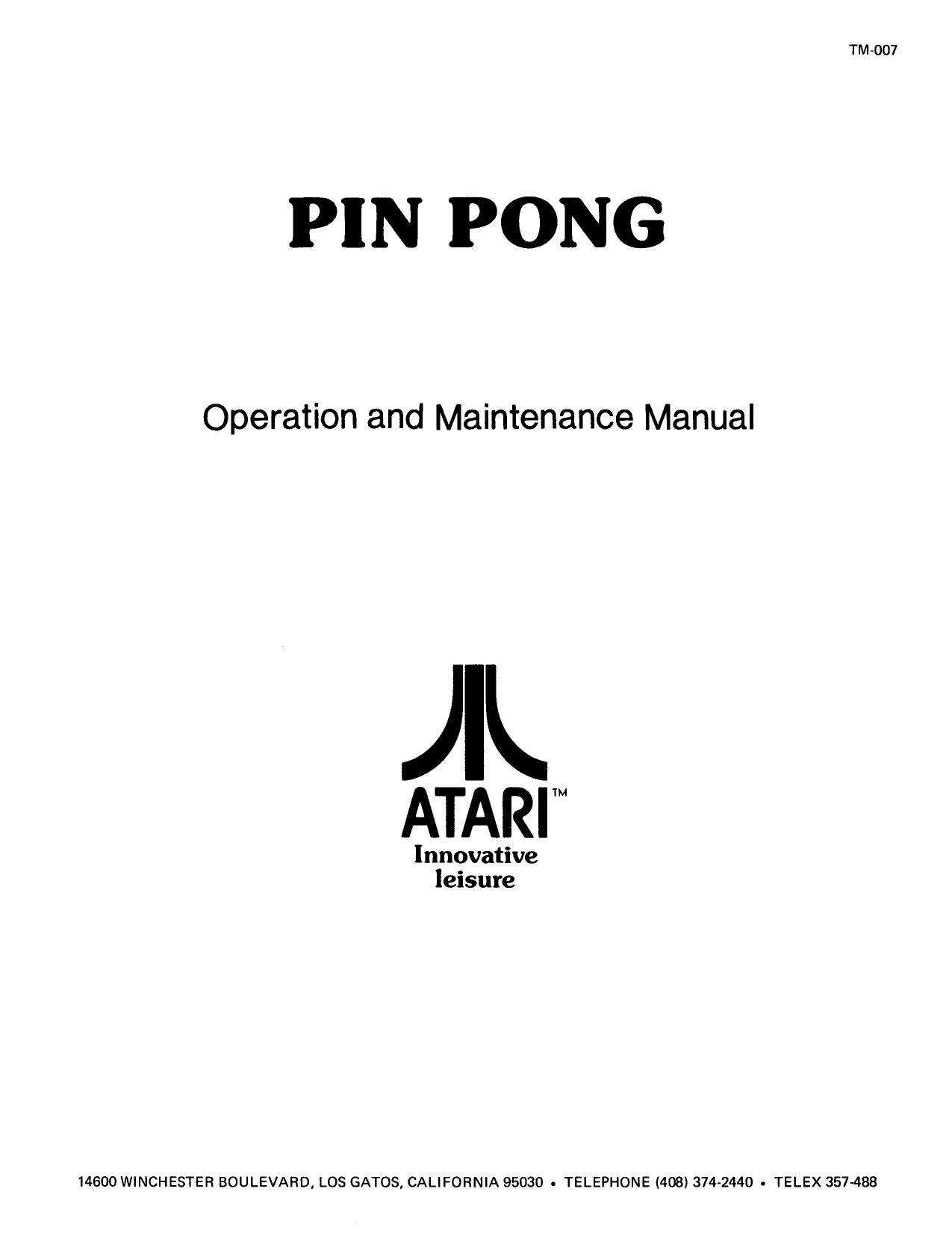 Pin Pong TM-007