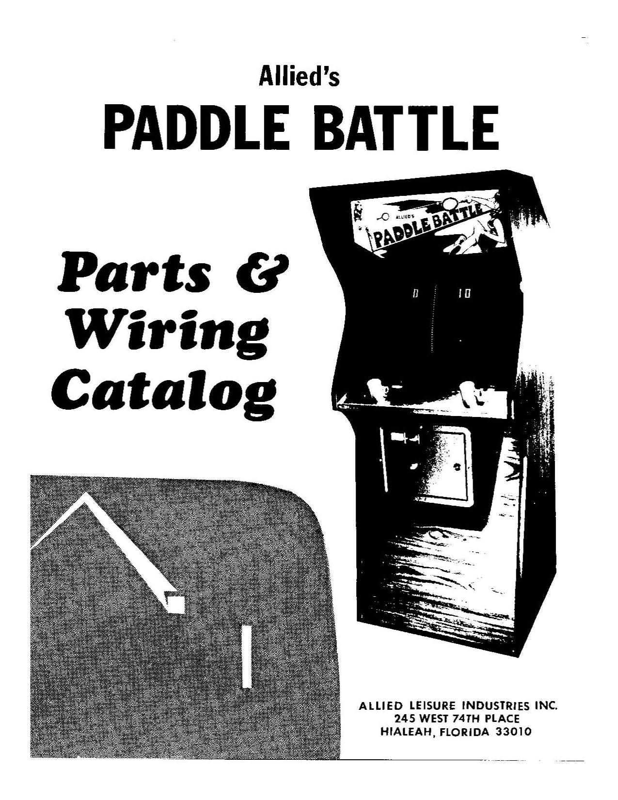 Paddle Battle (Parts & Wiring Catalog) (U)