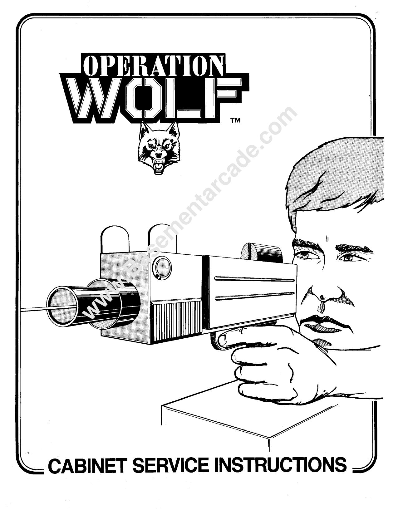 Operation Wolf Cabinet Service Manual