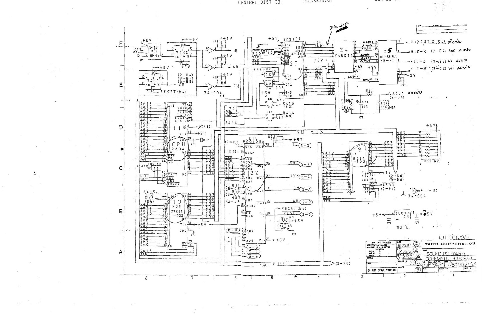 Operation Wolf Schematics