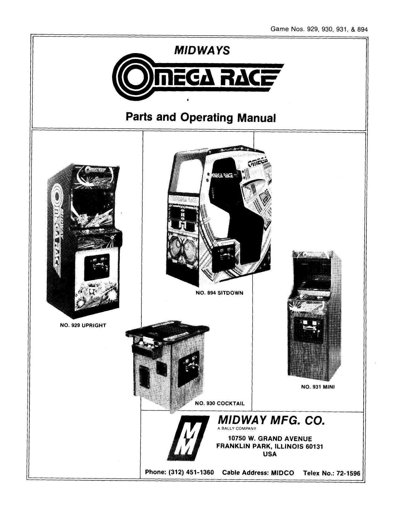 Omega Race (Parts & Operating) (U)