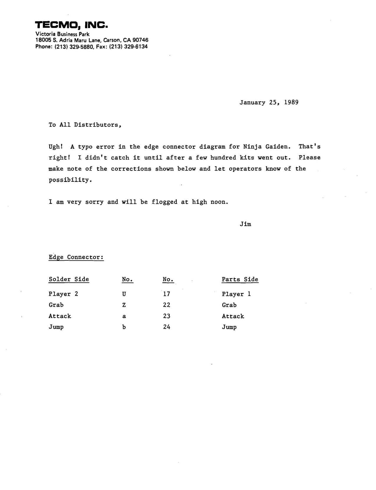 Ninja Gaiden Service Bulletin