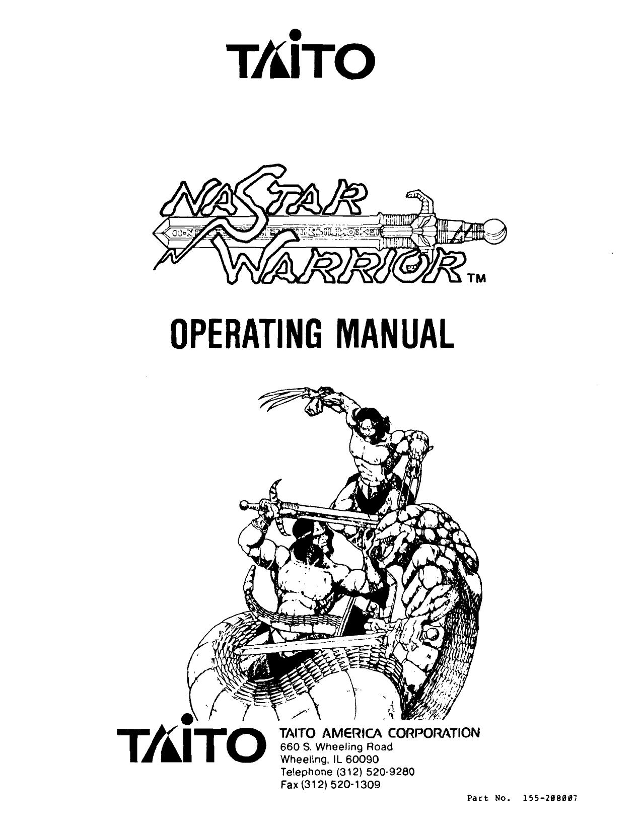 Nastar Warrior Operating Manual