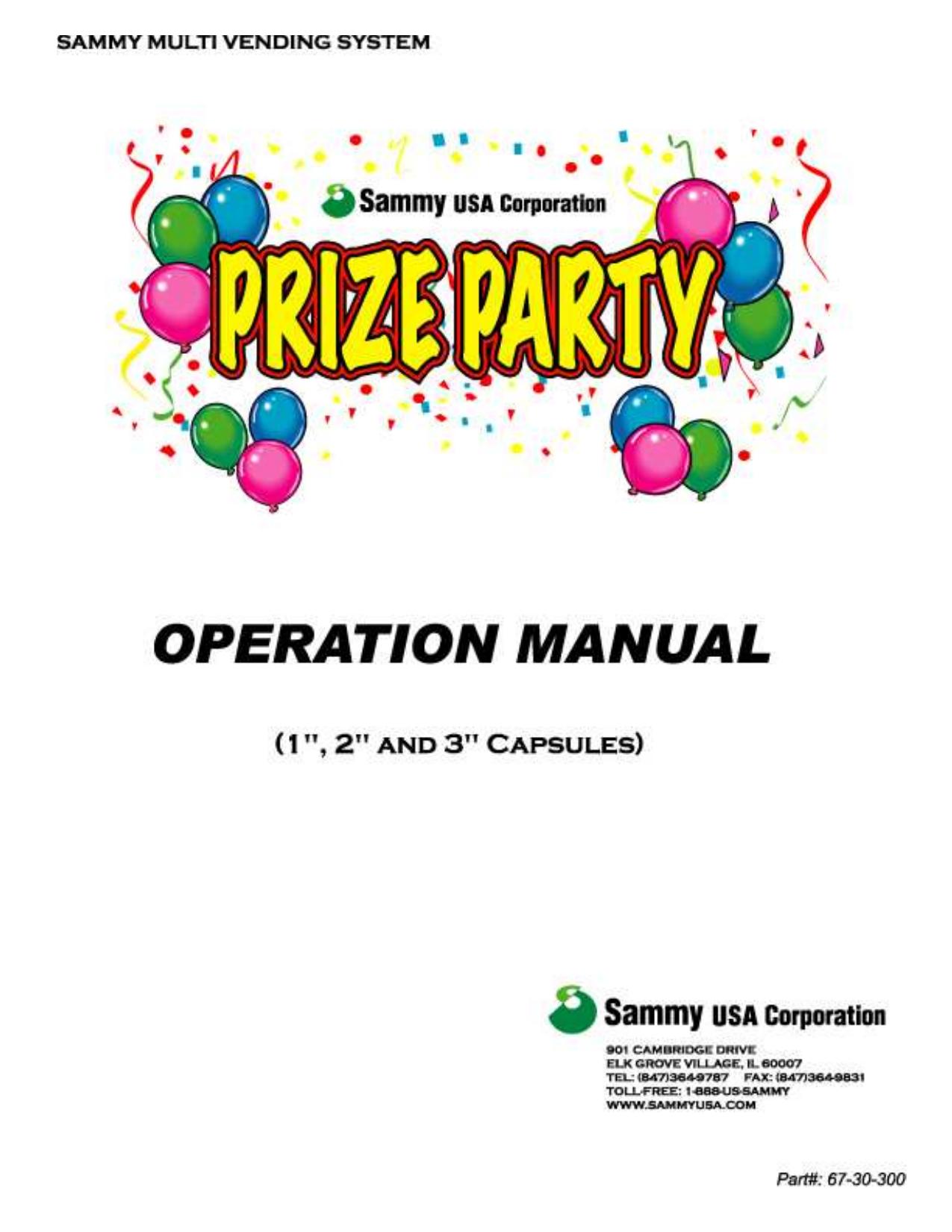 Prize party Manual 8 heads unit