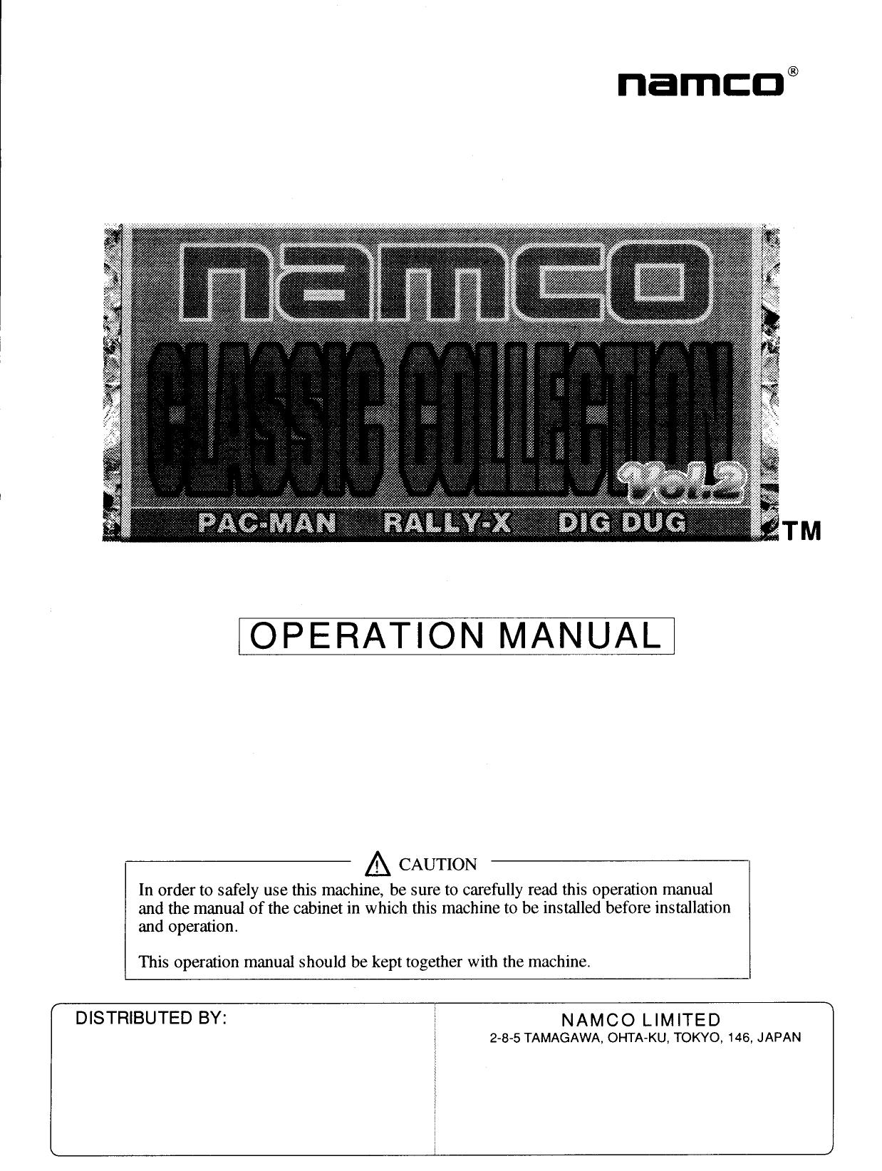 Namco Classic Collection Vol. 2 (Pac-Man-Rally-X-Dig Dug) (Operation) (U)