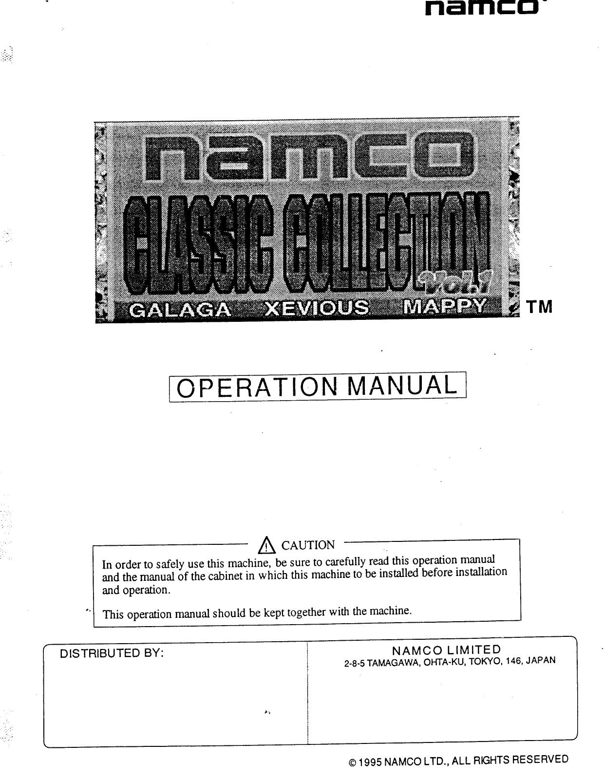 Namco Classic Collection Vol. 1 (Galaga-Xevious-Mappy) (Operation) (U)