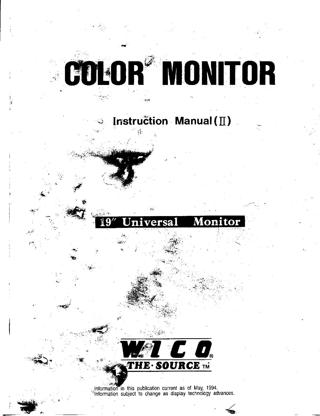 Wico SUM-20C 19" Universal Monitor