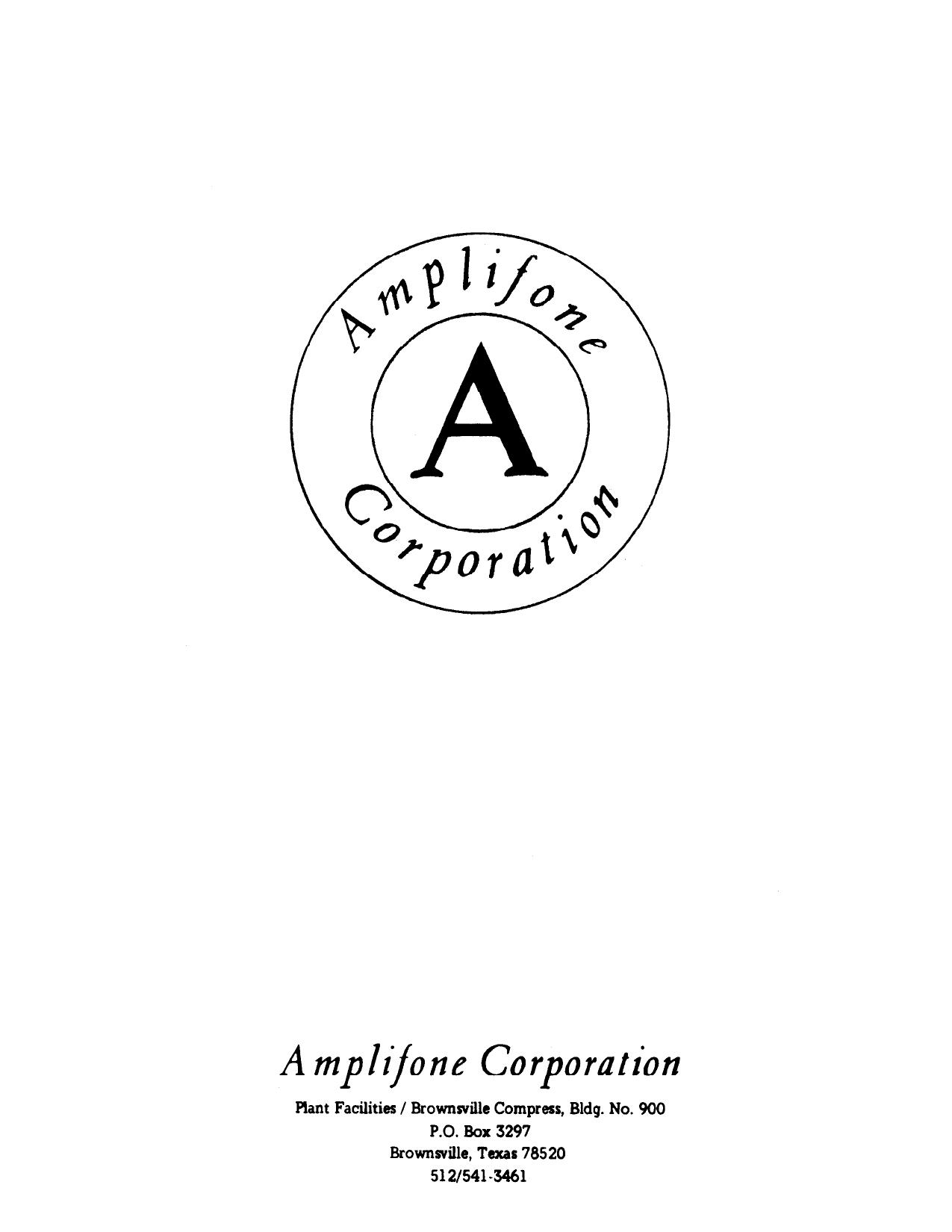 Monitors - Amplifone (About Manufacture)