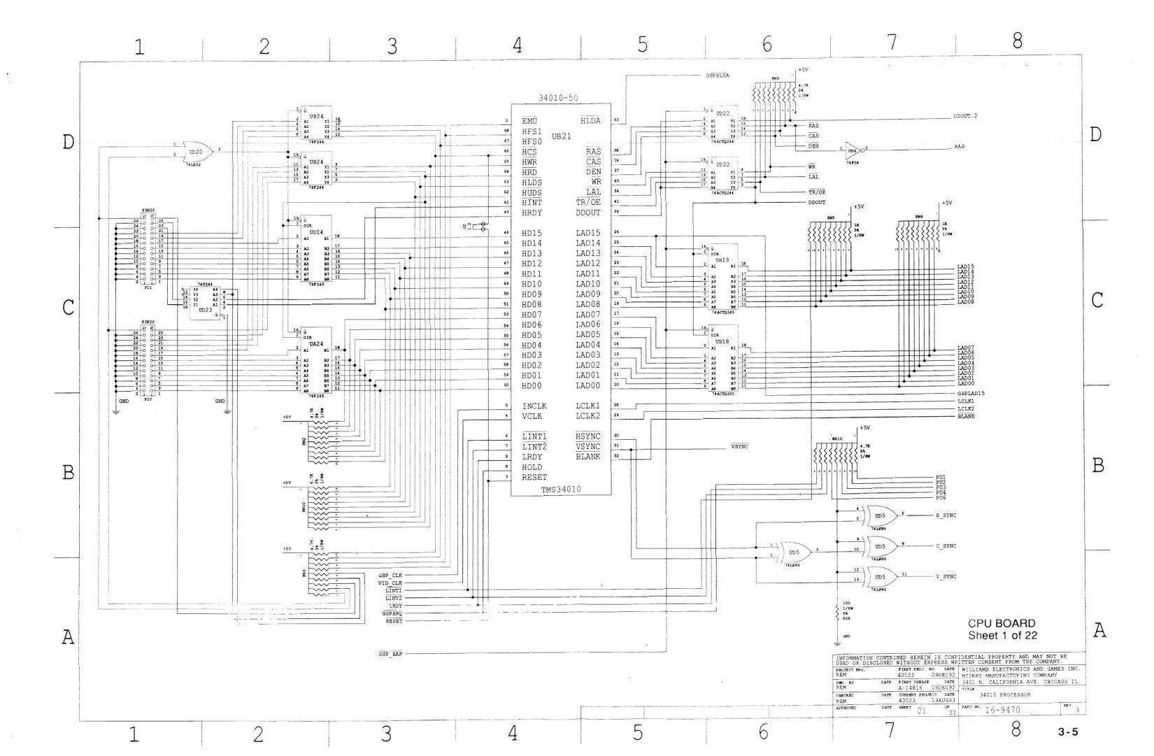 Midway T-Unit Schematics