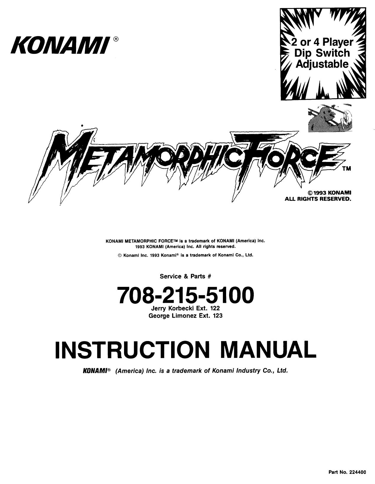 MetamorphicForce Manual