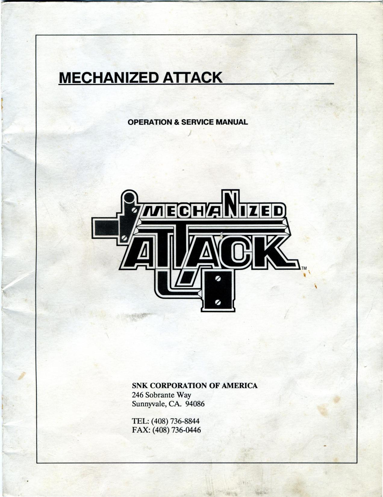 Mechanized Attack Operation & Service Manual