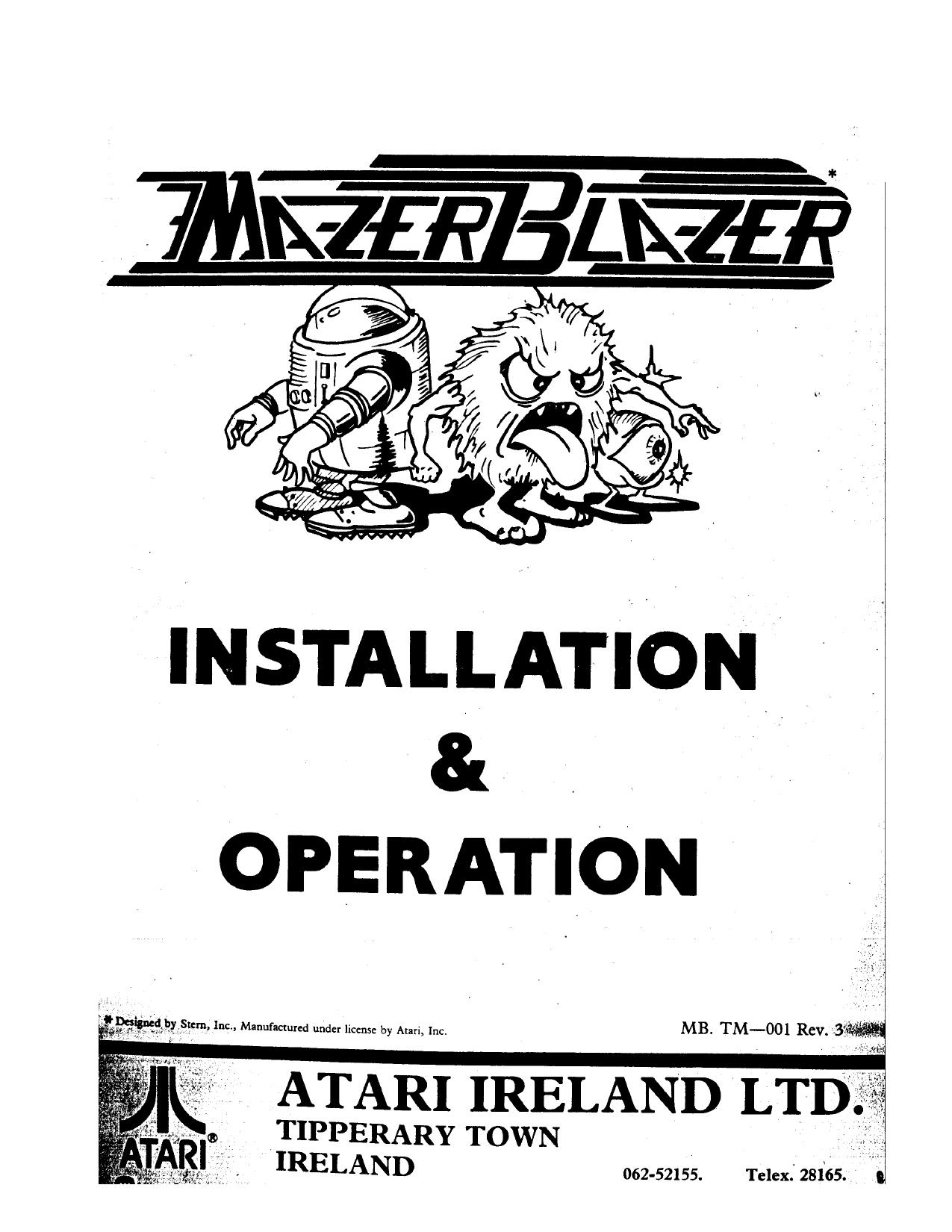 Mazer Blazer (Installation & Operation) (U)