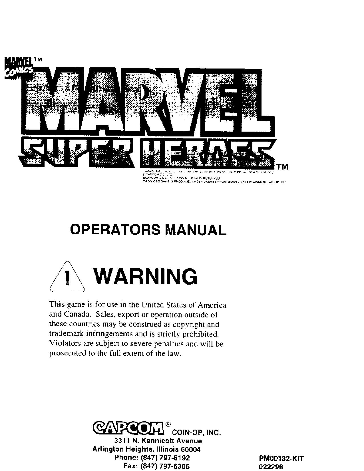 MarvelSuperHeroes Manual