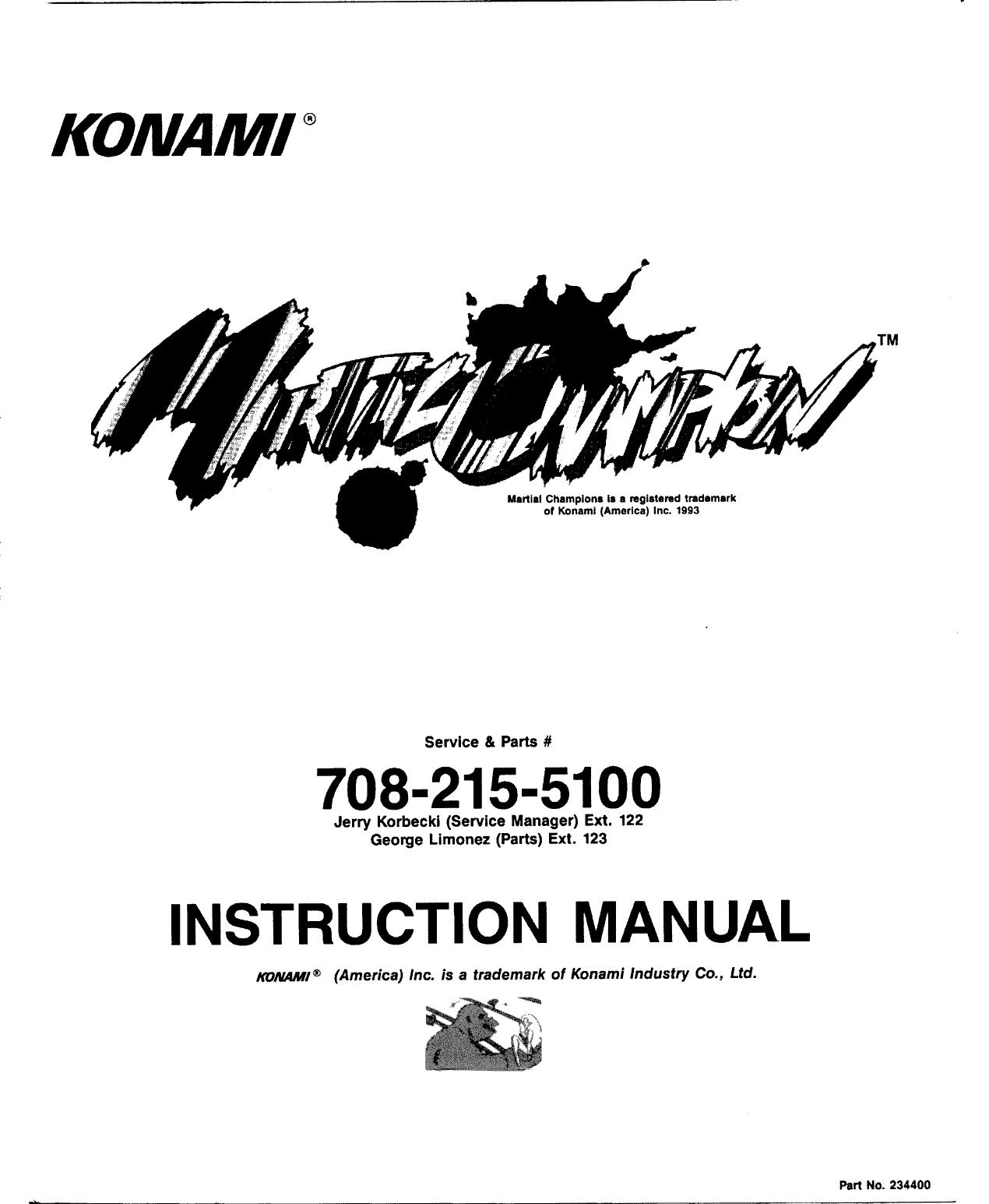 MartialChampions Manual