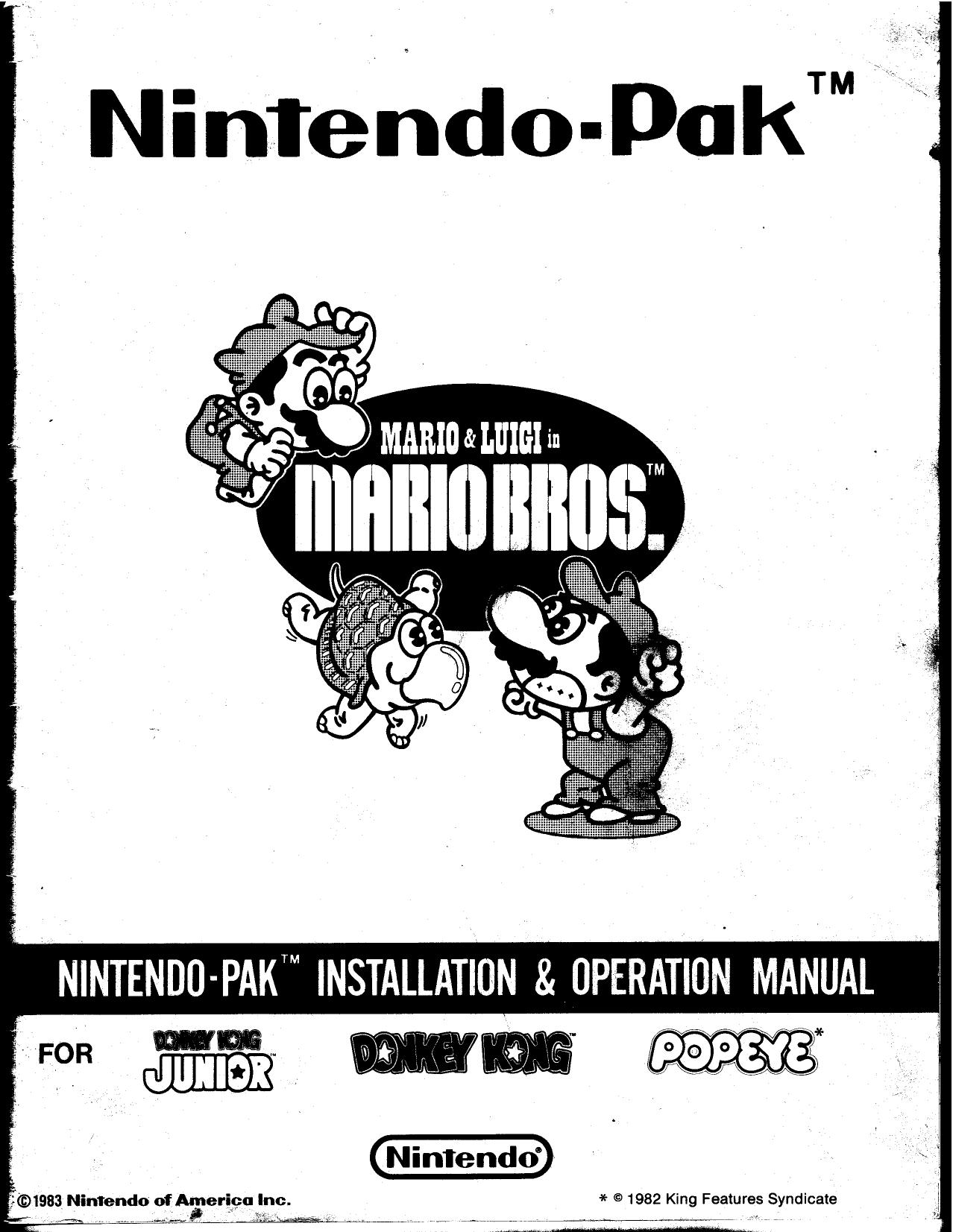 Mario Bros. (DK & JR + Popeye) (Nintendo Pak Install & Operation) (U)