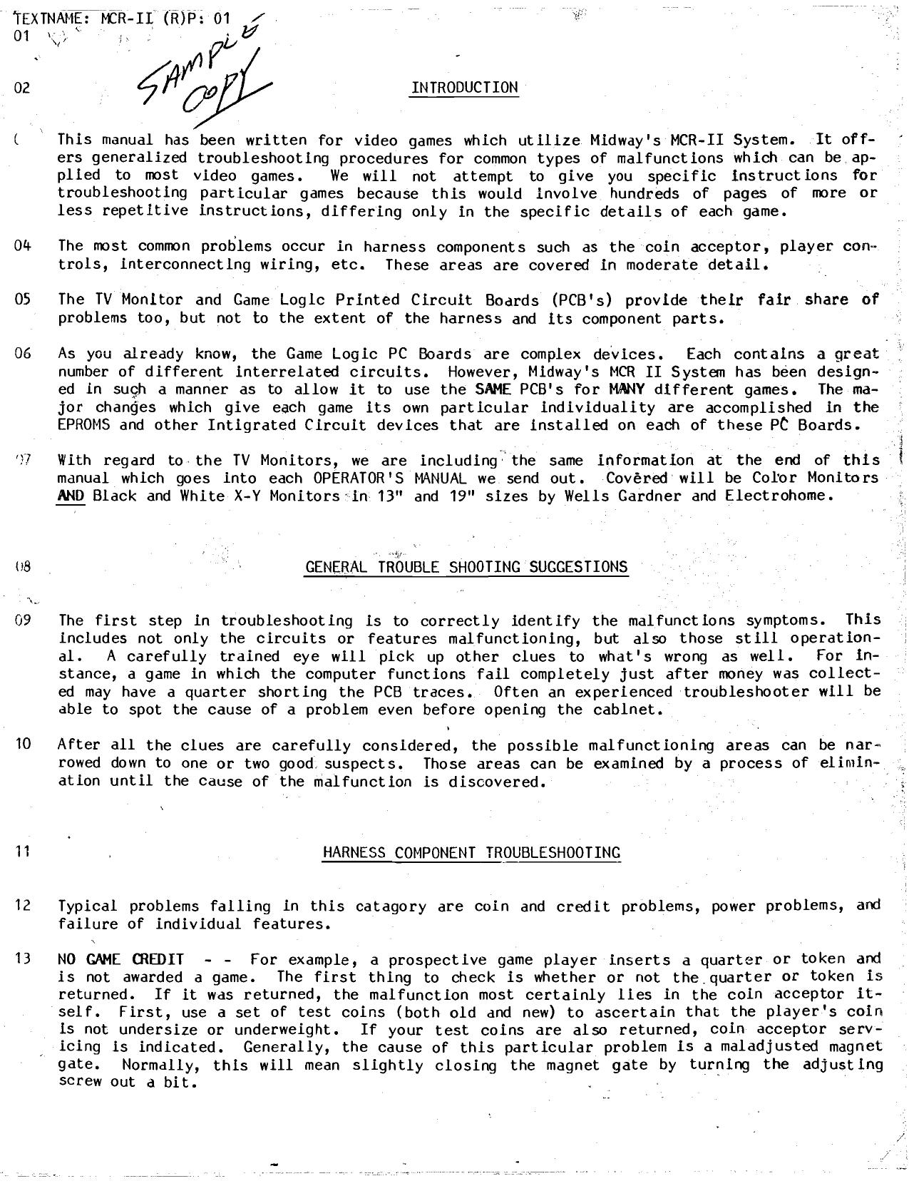 MCR II (Sample Manual)