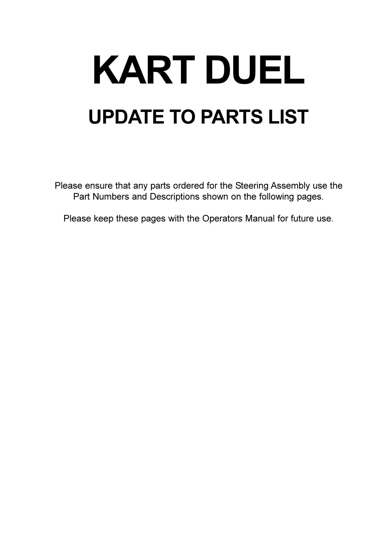 Parts Steering Update