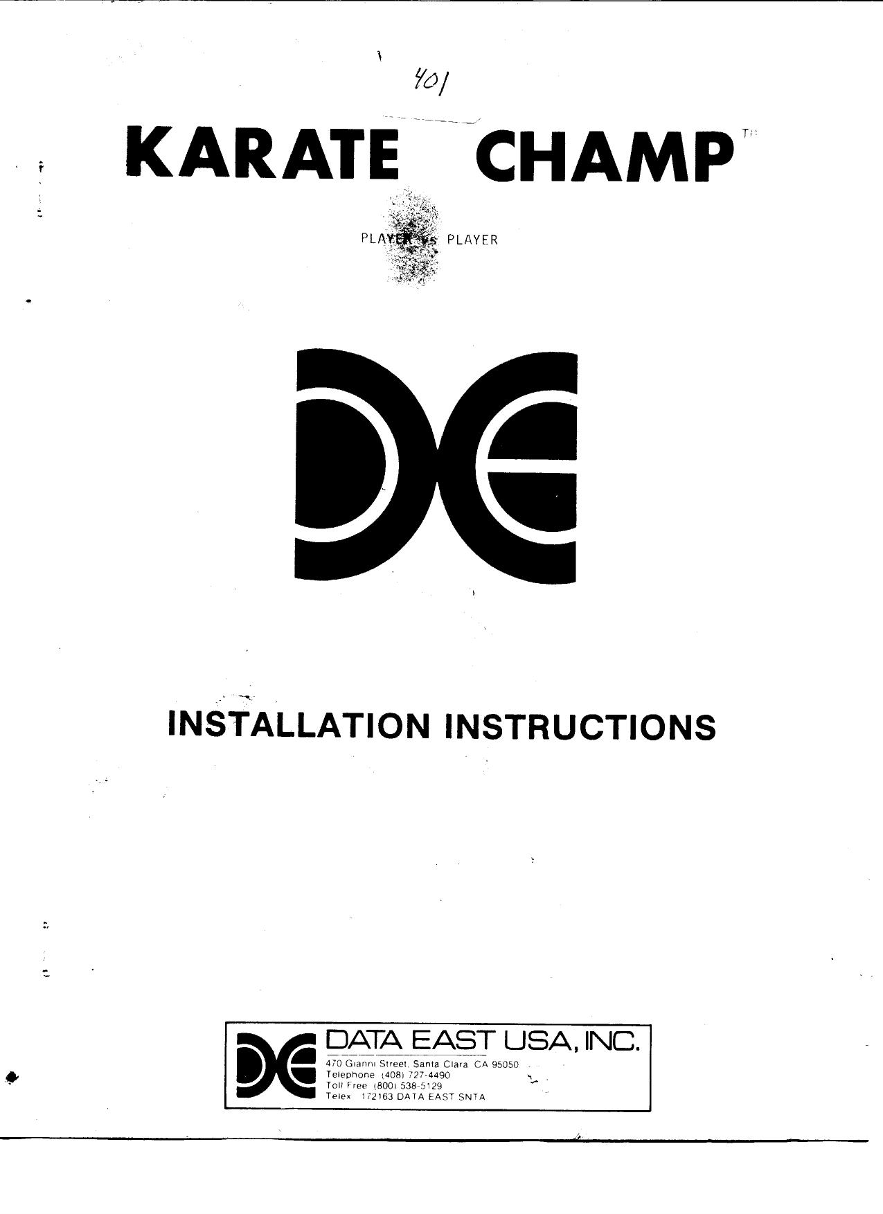 Karate Champ (Installation Instructions) (U)