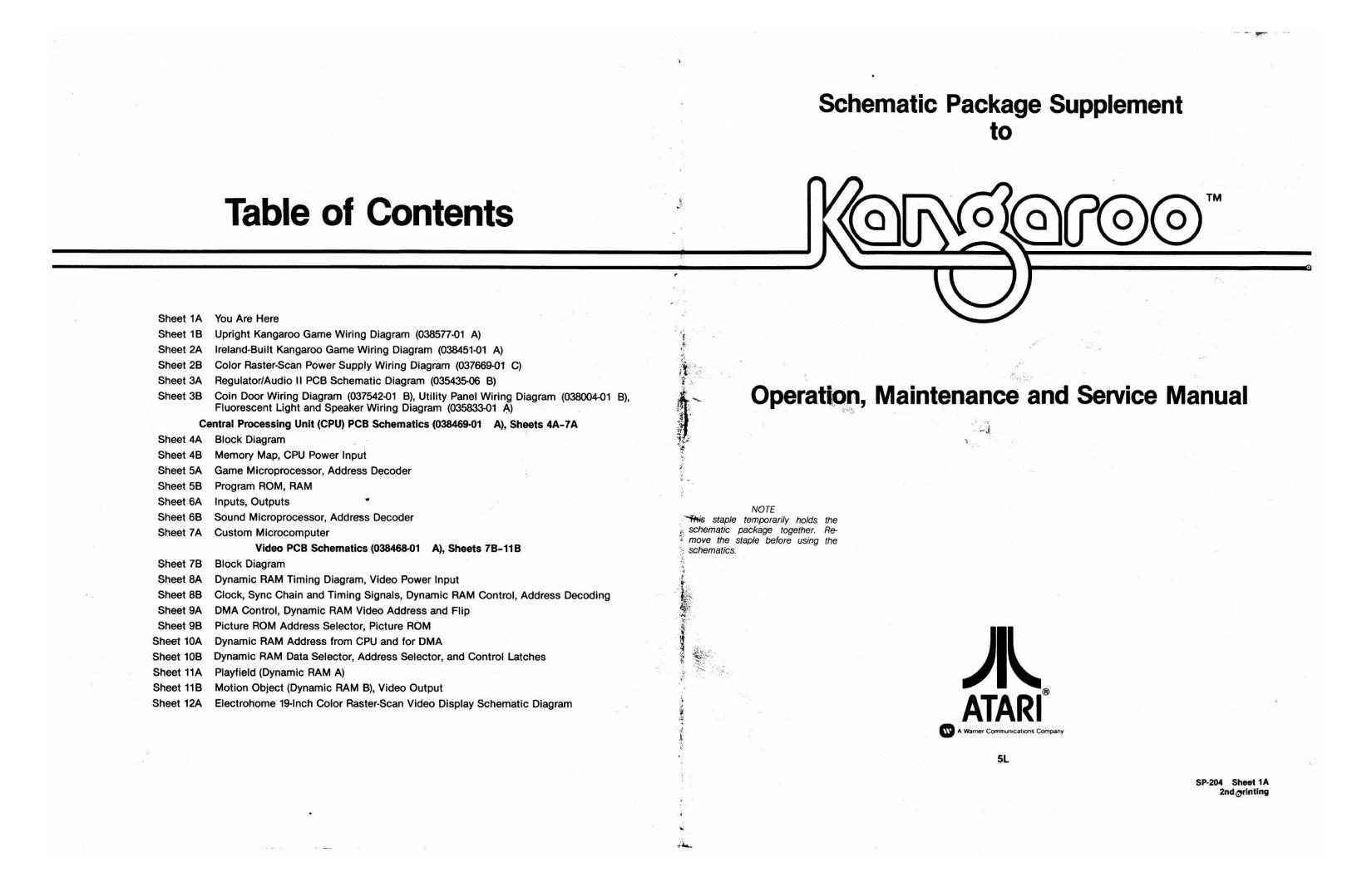Kangaroo SP-204 2nd Printing