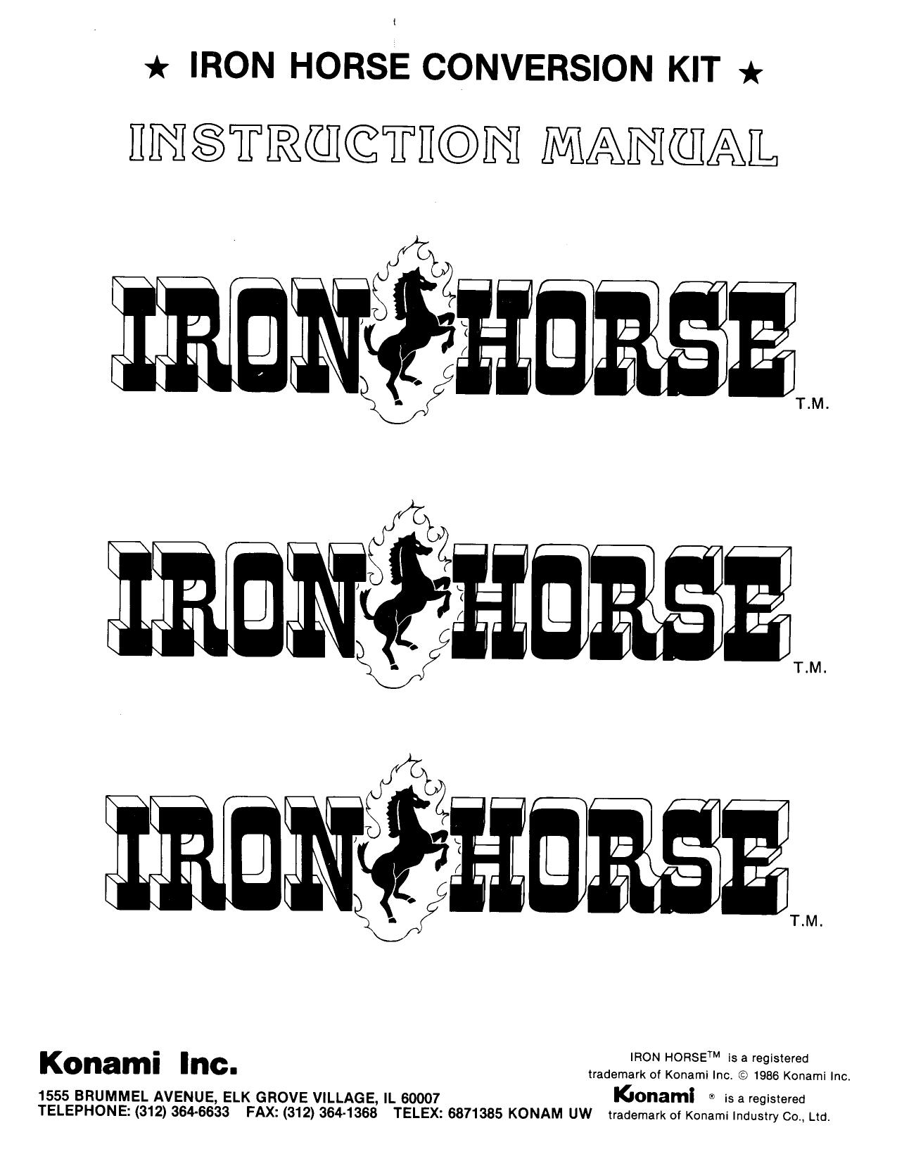 Iron Horse (Conversion Kit Instructions) (U)
