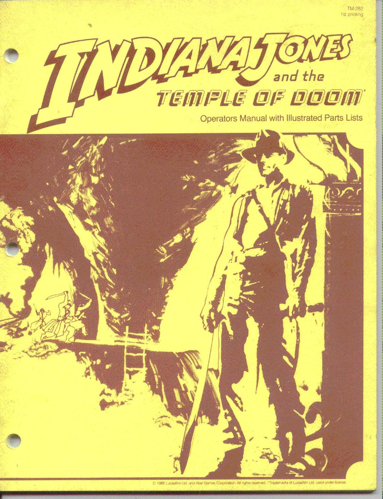 Indiana Jones and the Temple of Doom (TM-282 1st Printing) (Op & Parts) (U)