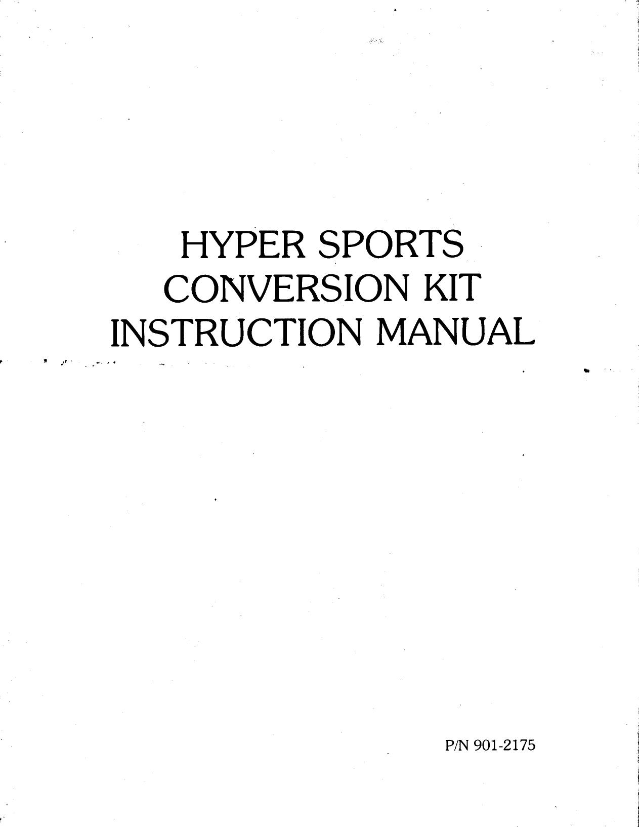 Hyper Sports Conversion Manual