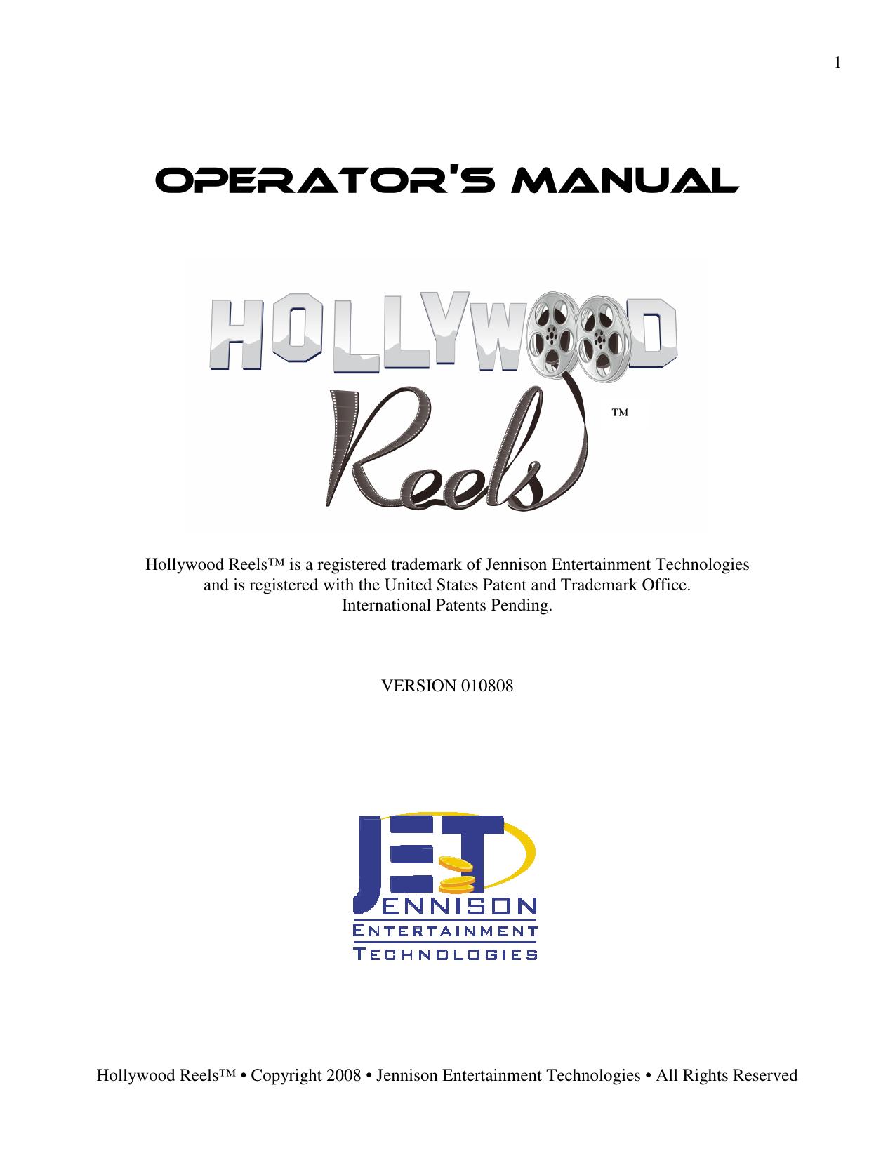 Microsoft Word - Hollywood Reels Operators Manual