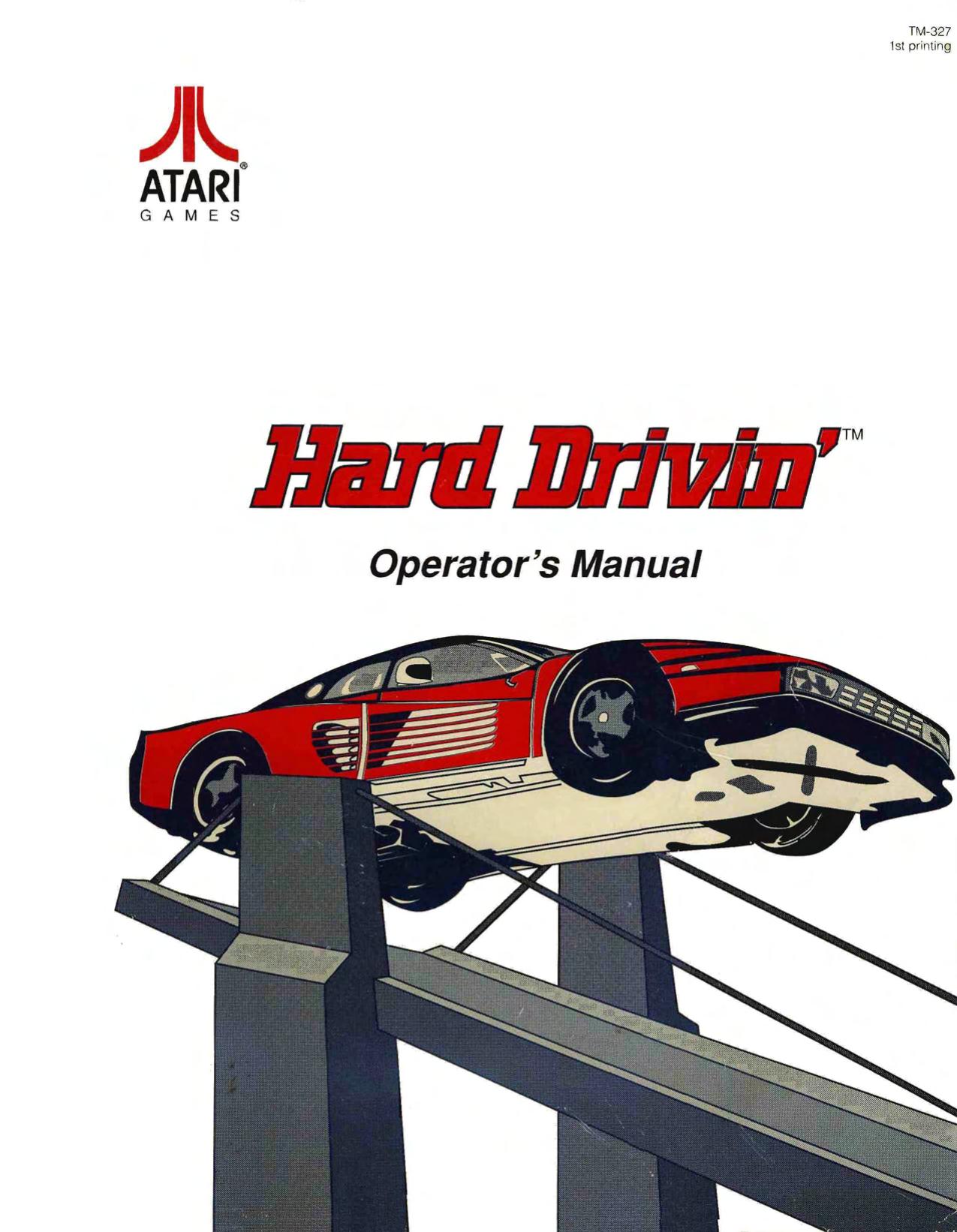 Hard Drivin' TM-327 1st Printing