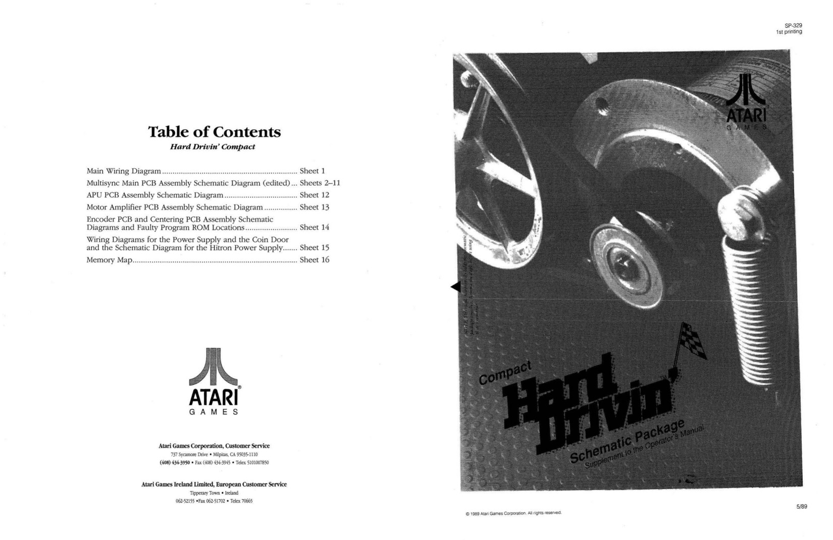 Hard Drivin Compact SP-329 1st Printing