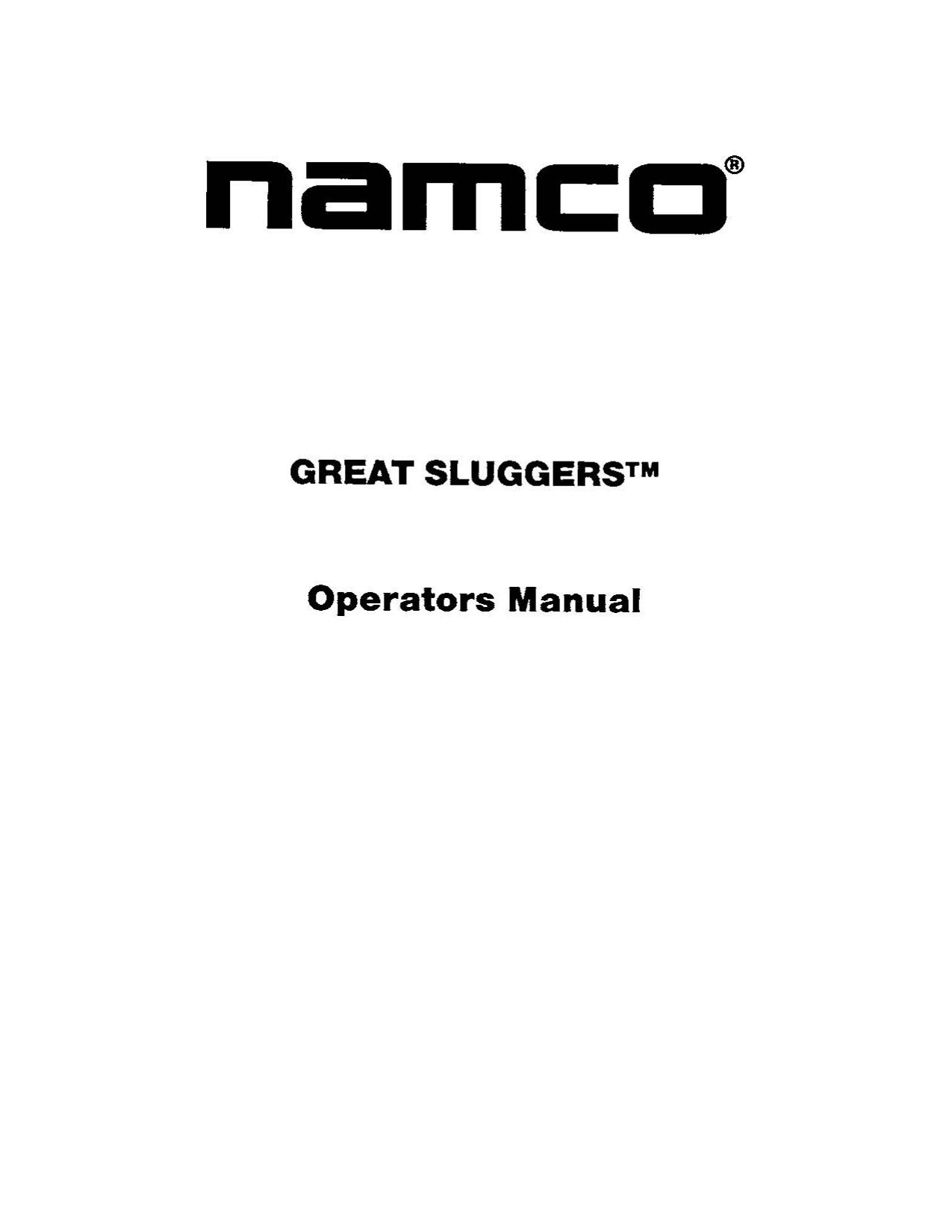 Great Sluggers (Operator's) (U)