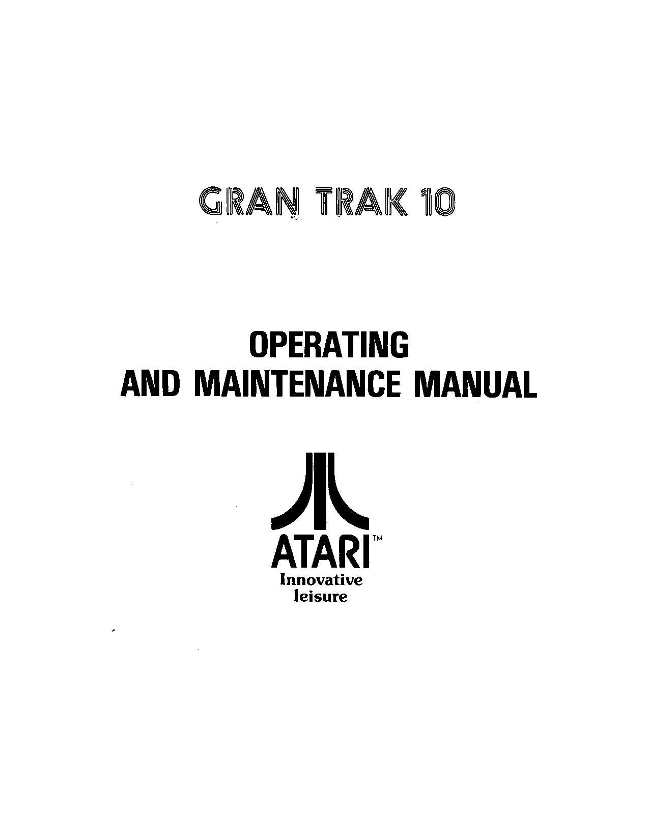 Gran Trak 10 (TM-011) (Operating & Maint) (U)