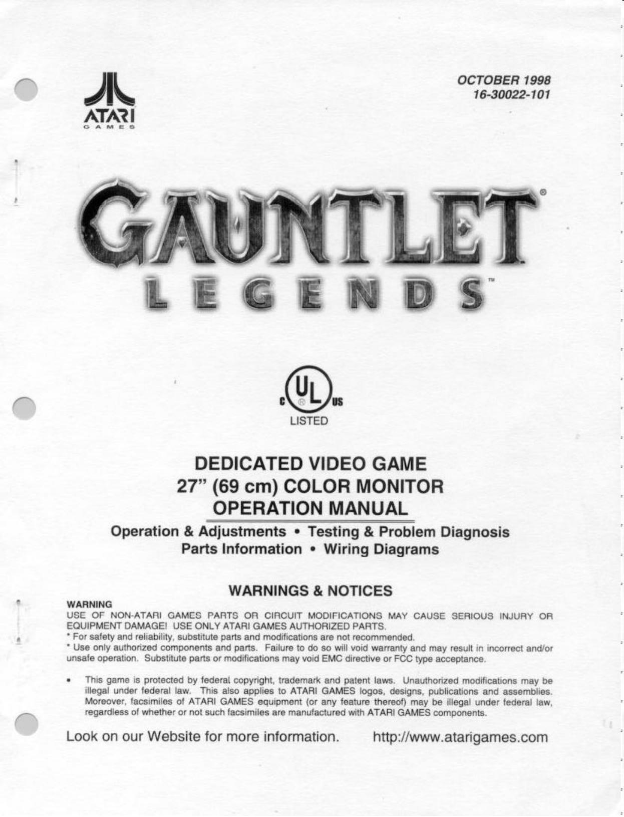 Gauntlet Legends (27in) (Operation) (U)