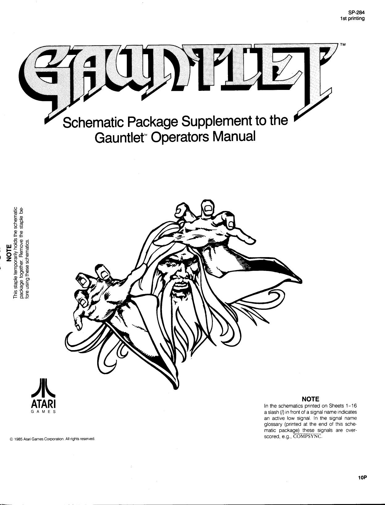 Gauntlet (SP-284 1st Printing) (Schematic Package) (U)