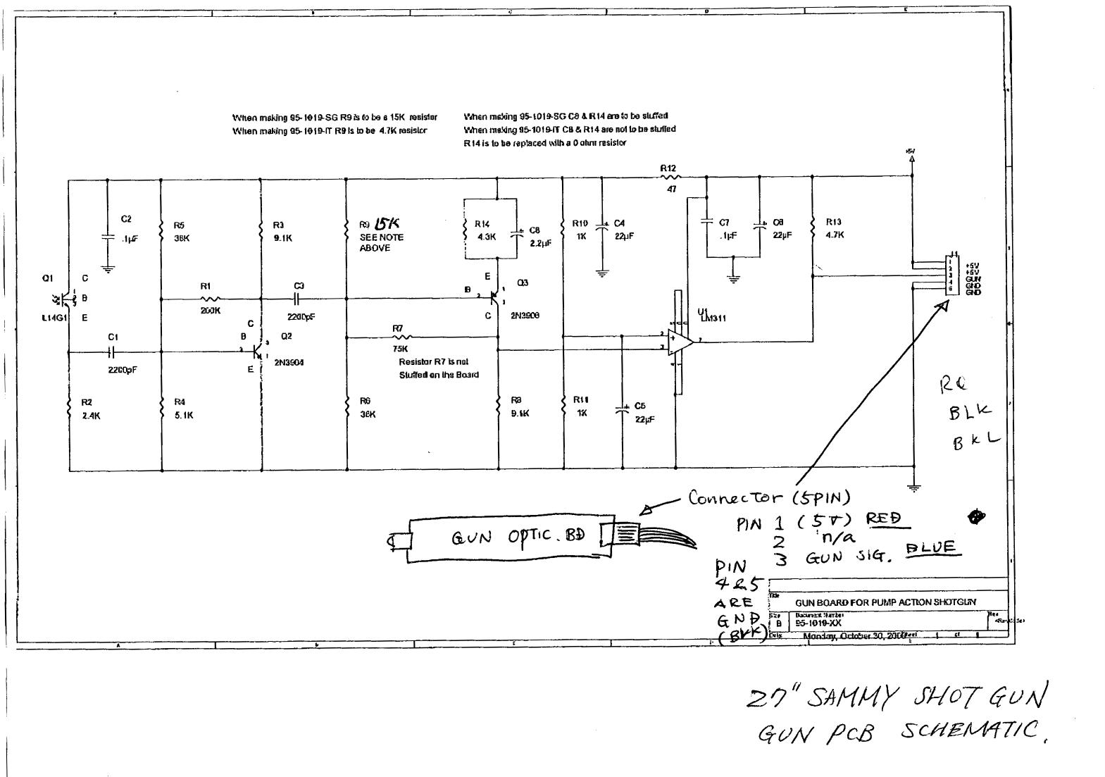 GUN Opto schematic Midway (Orange 27 inch long pump)