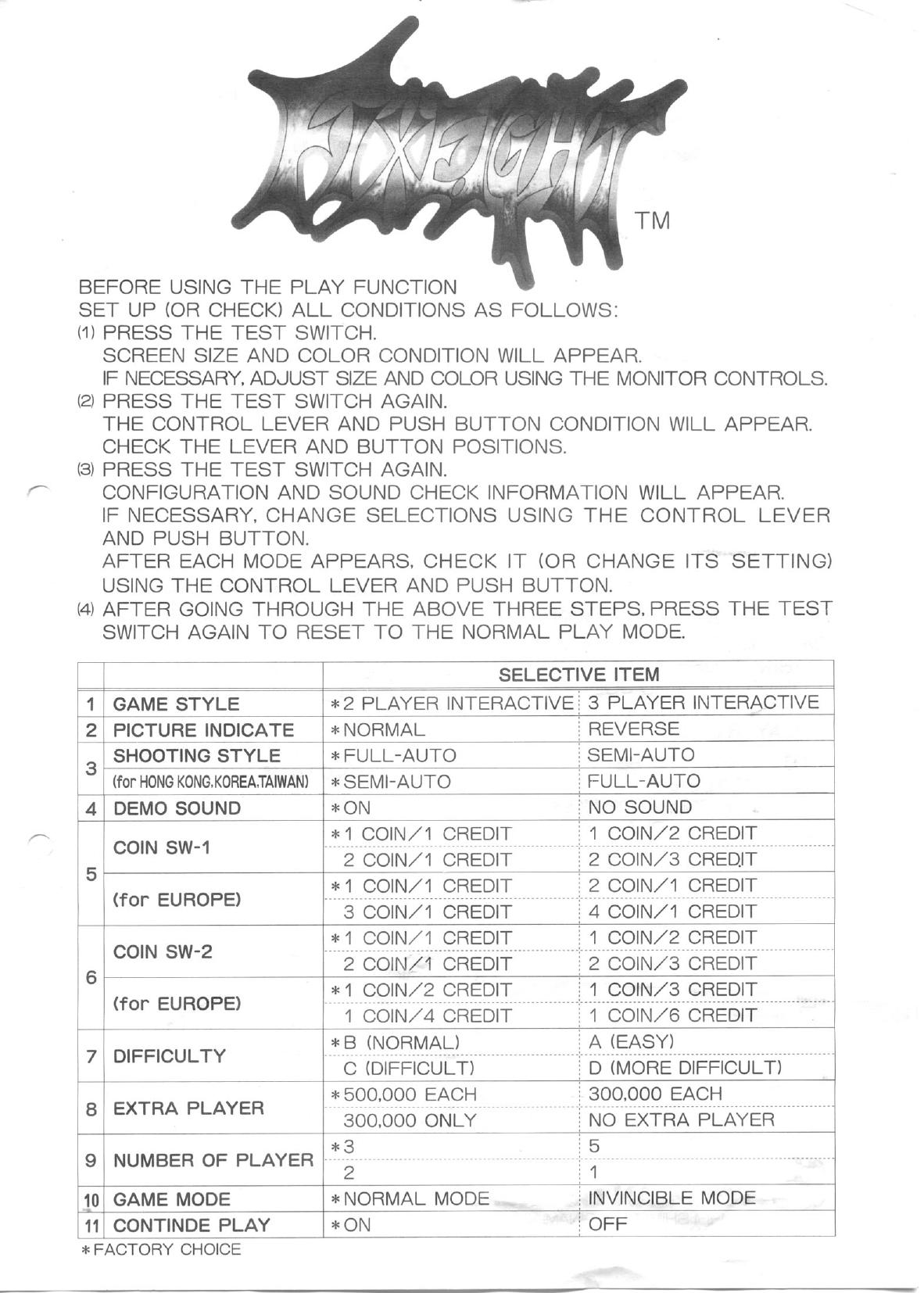 Fixeight (Setup Ins. Dip & Pin) (U)