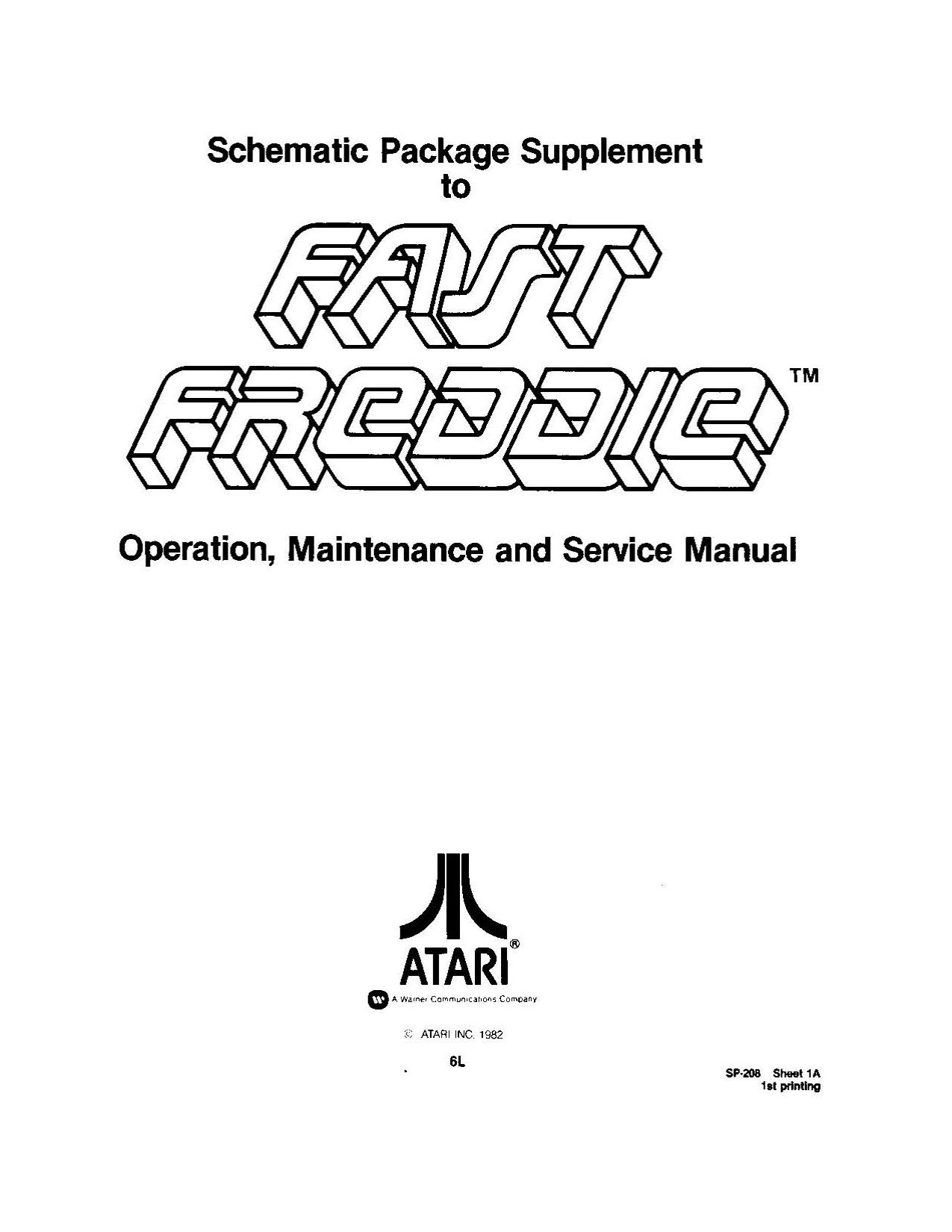 Fast Freddie (SP-208 1st Printing) (Schematic Package) (U)