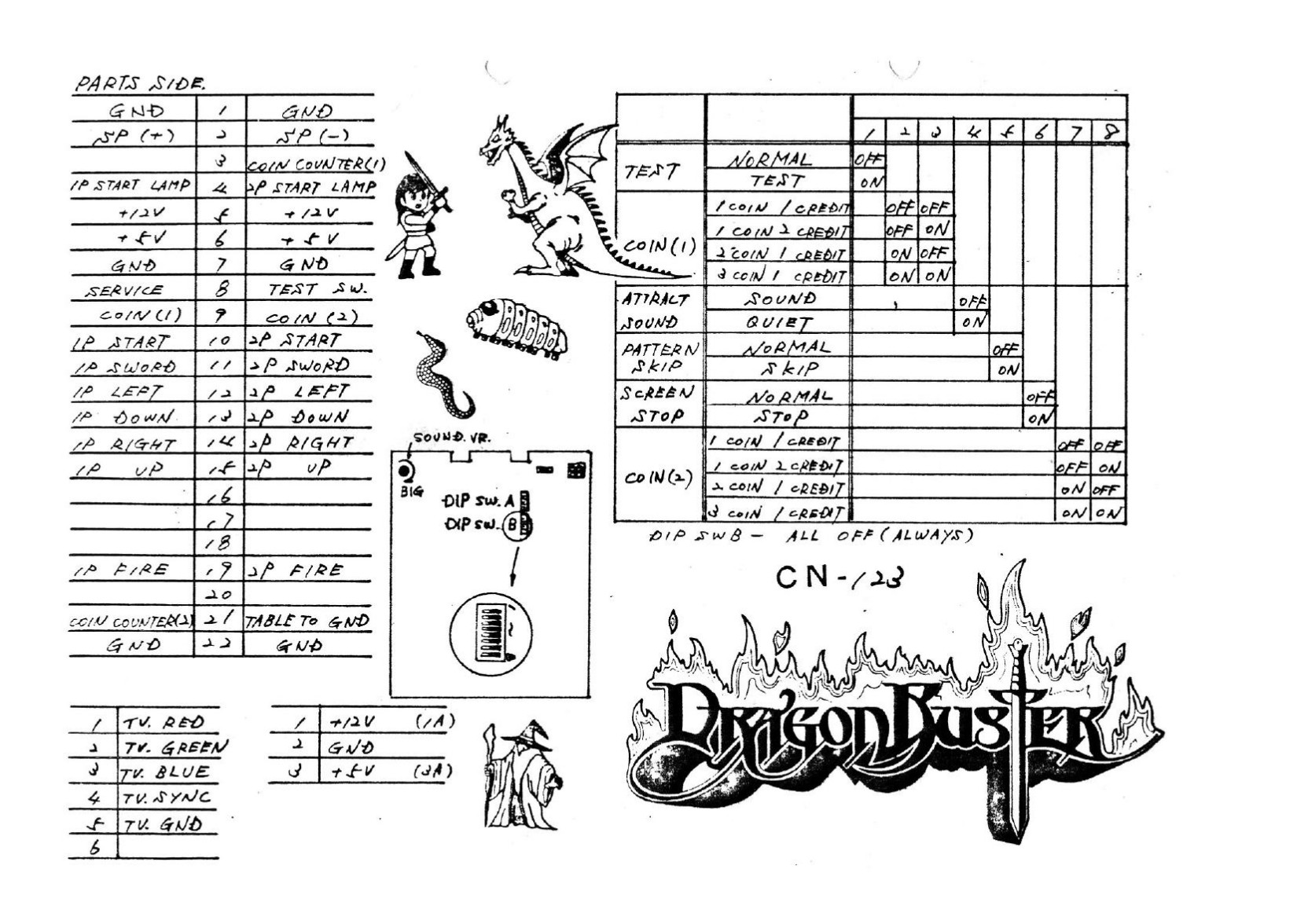 Dragon Buster (Dip & Pin) (U)
