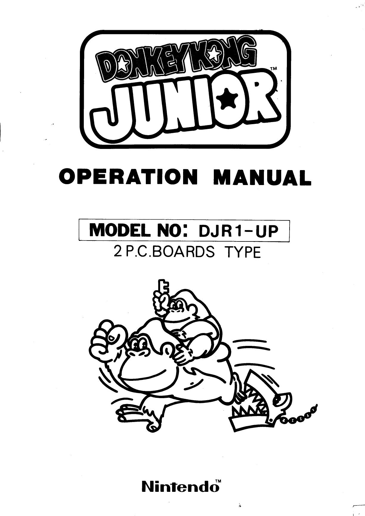 Donkey Kong JR DJR1-UP 2 PCB Type