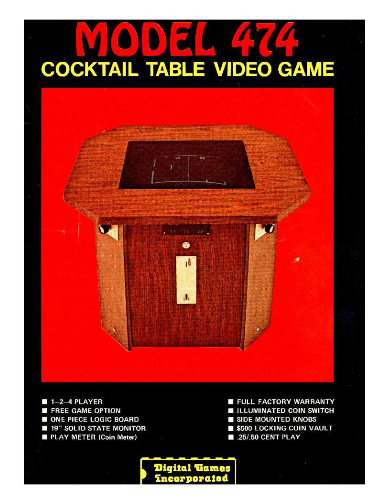 Digital Games 474 (Cocktail Table Game) (U)