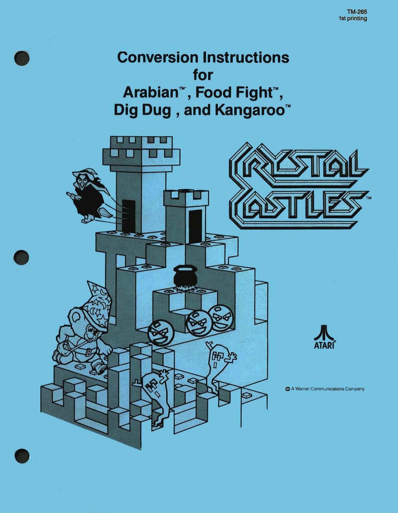 Crystal Castles TM-265 1st Printing Conversion Manual