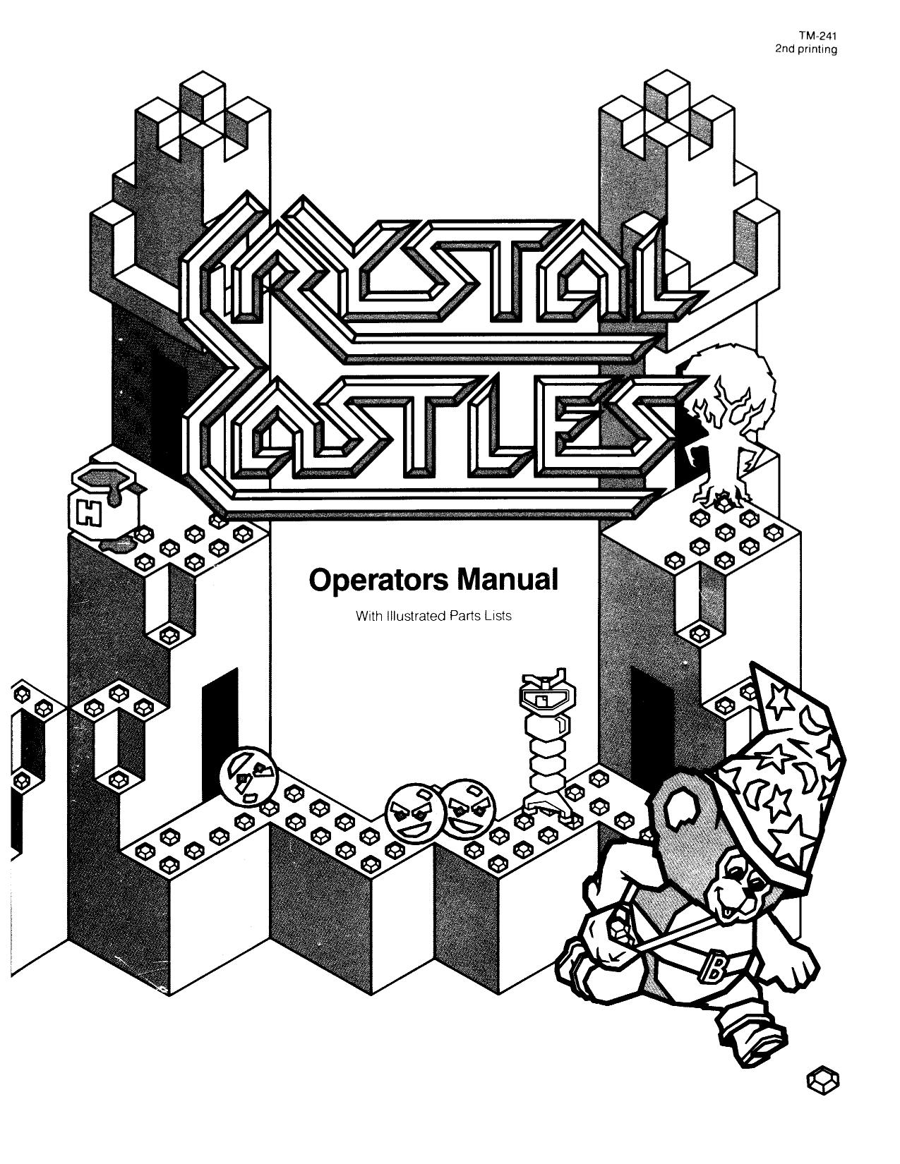Crystal Castles (TM-241 2nd Printing) (Operator's & Parts) (U)
