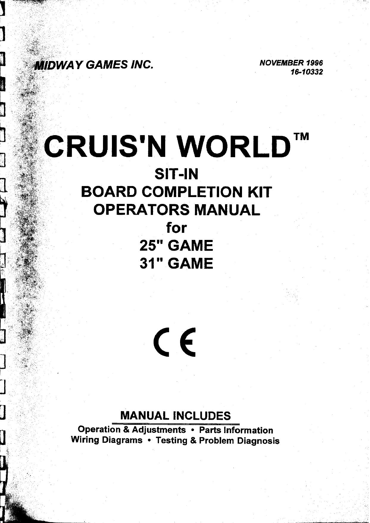 Cruis'n World Sit-In Board Completion Kit