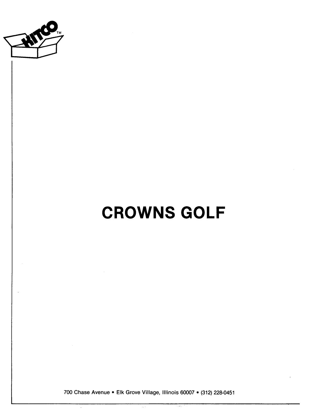 CrownsGolf Manual