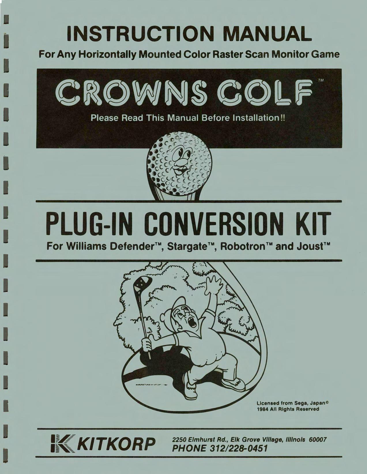 Crowns Golf Conversion Kit for Williams