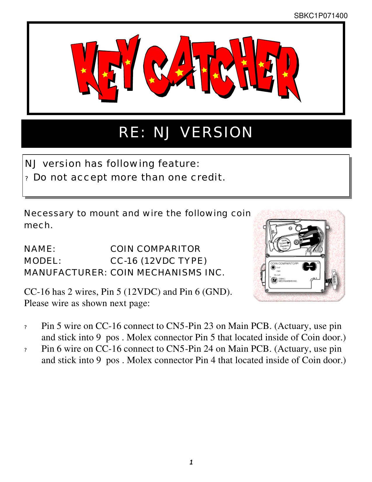 KC1P NJ version modifcaiton manual 71500.pub
