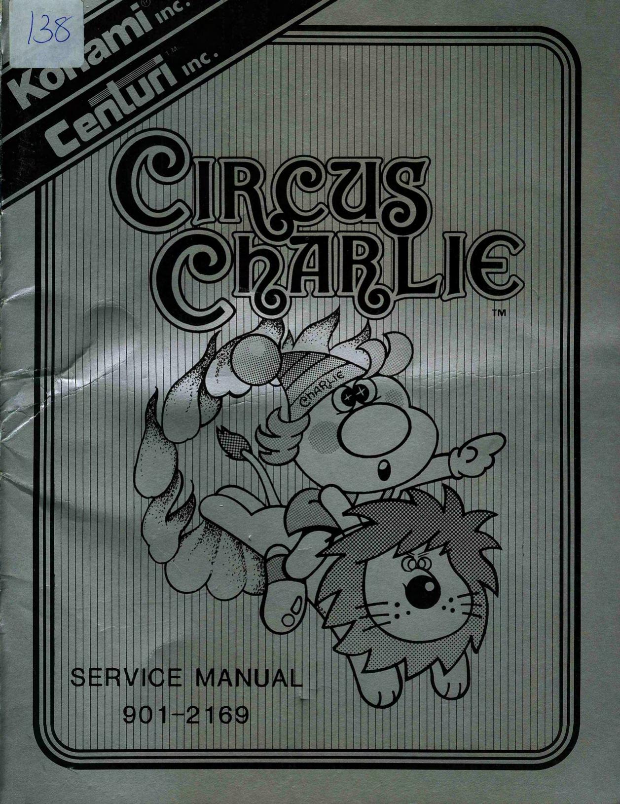 Circus Charlie Service Manual (901-2169)