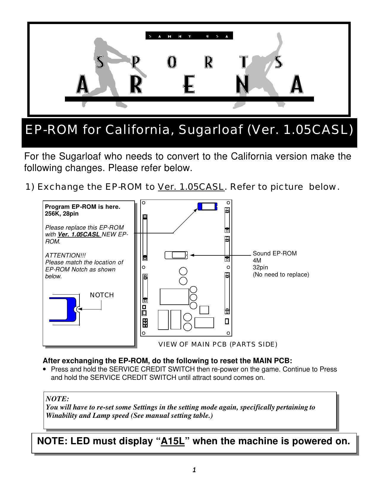 071601 CA SGLF EP-ROM exchange instruction sheet (A15L).pub