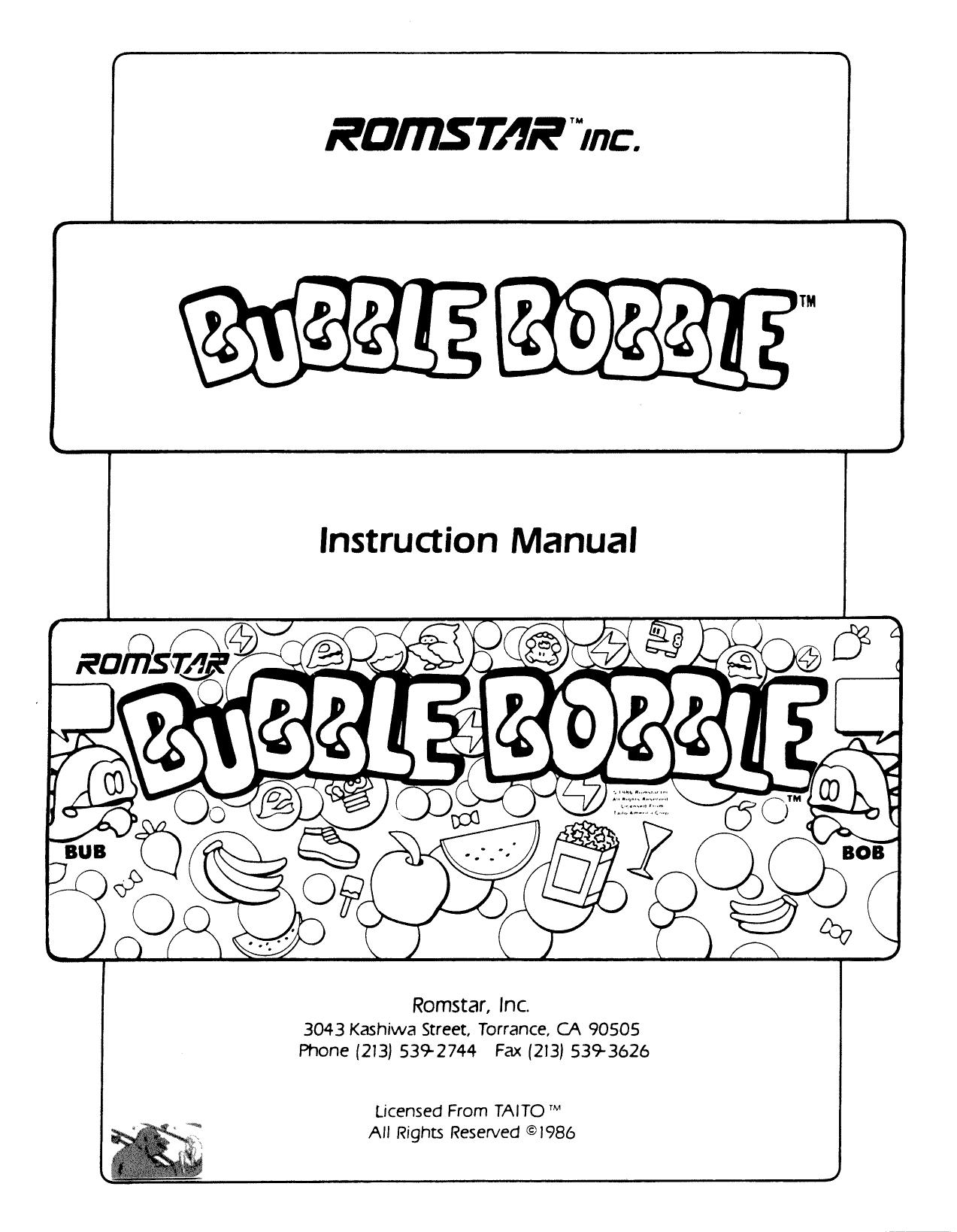BubbleBobble Manual